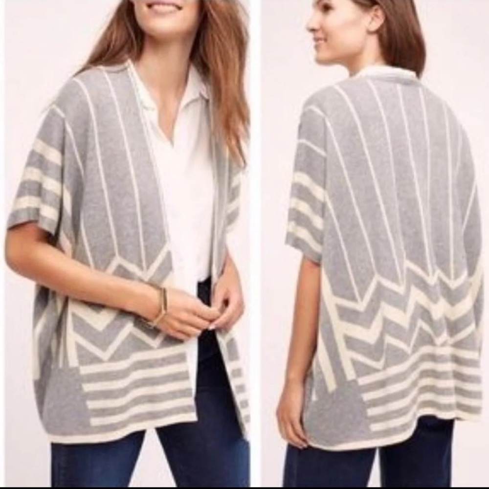 Anthropologie La Fee Verte Striped Cardigan